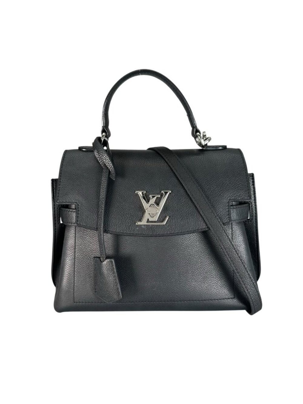 Louis Vuitton Lockme Eva BB Handbag Leather Navy 2-Way